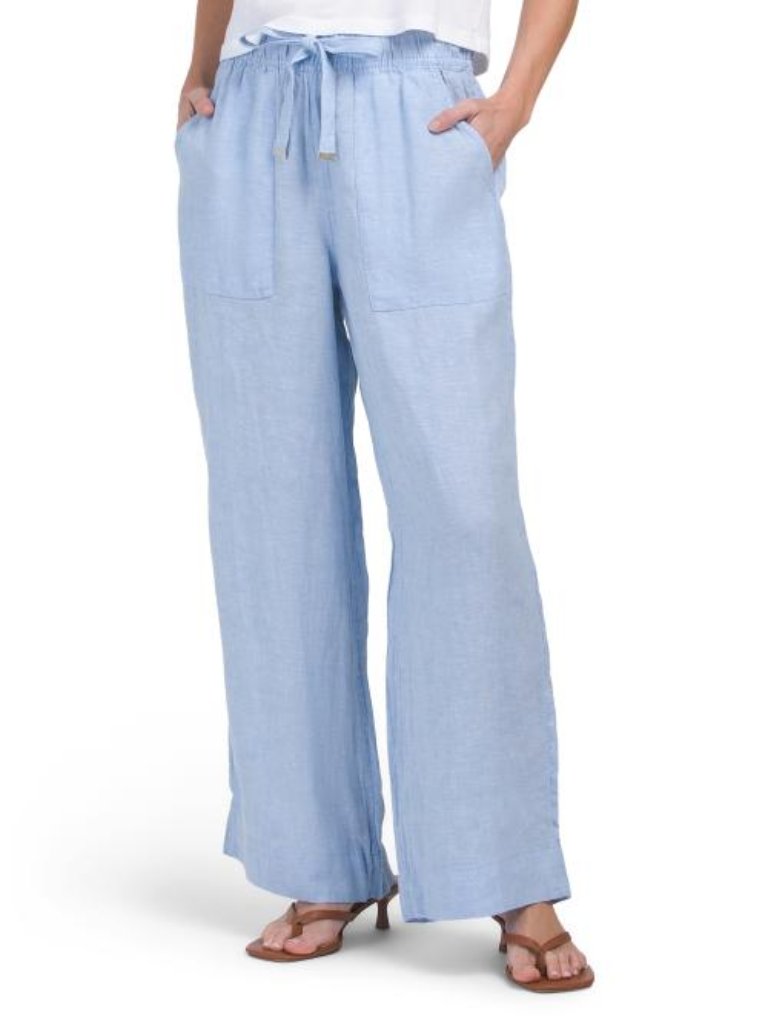 Joie Linen Wide Leg Self Tie Pants
